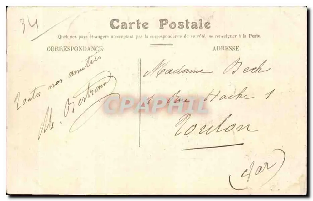 Palavas-les-Flots — A Ponte — Edição Paris - Verso