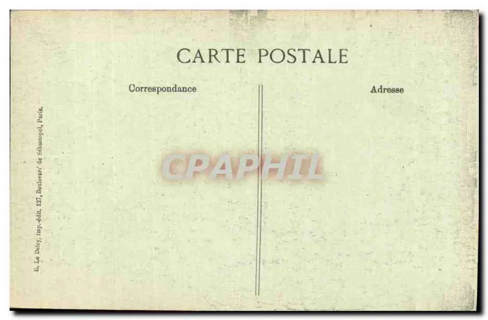 Verdun — Rue des Capucines zerstört — Ansicht von Paris, N° 1434 - Rückseite