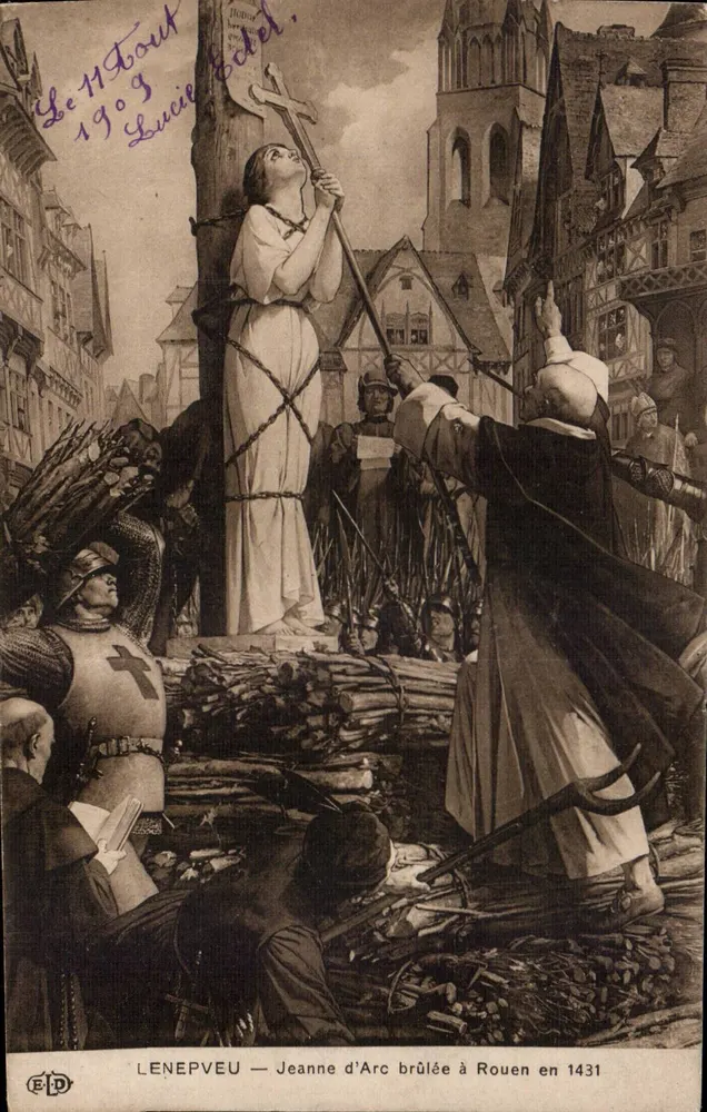 Jeanne d'Arc verbrannt in Rouen — LENEPEVEU — LENEPEVEU-Ausgabe - Vorderseite