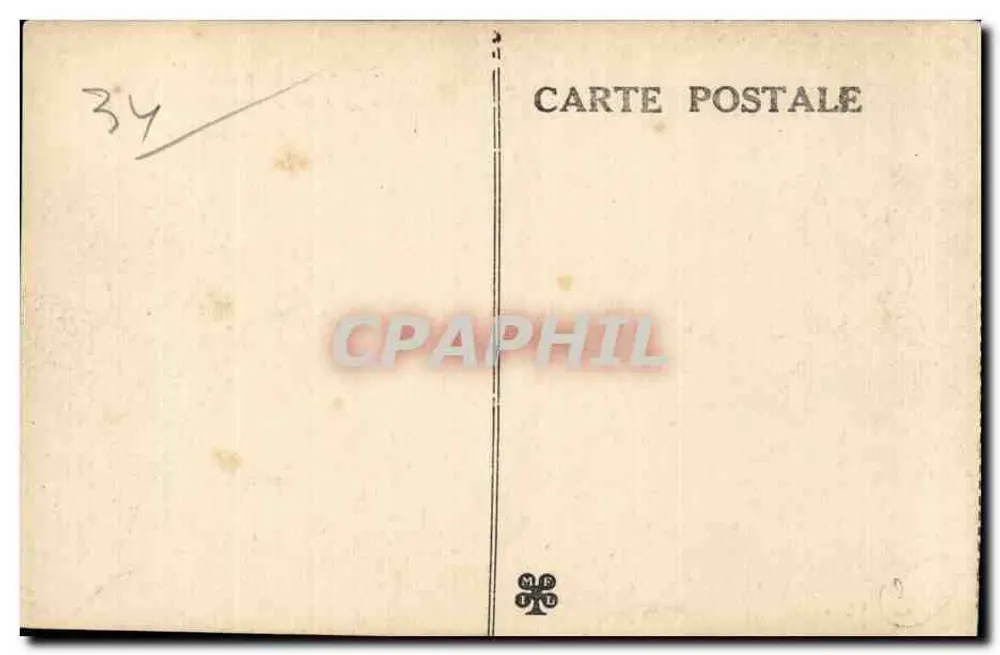 Palavas-les-Flots — Das Casino und die Villen, ein Tag mit stürmischem Meer — Edit. Vialle, n° 412 - Rückseite
