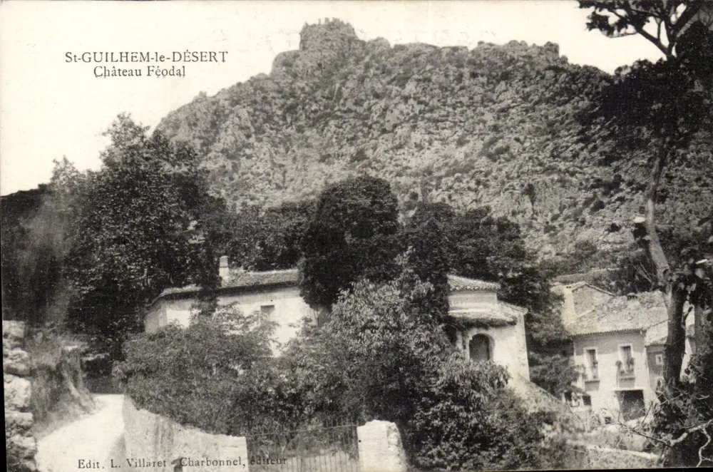 St-Guilhem-le-Désert — Castelo Feudal — Edit. L. Villaret Charbonnel, editor - Frente