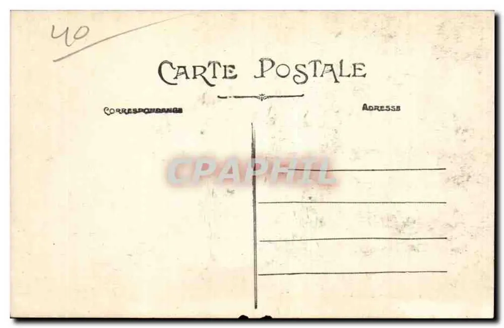 Berger Landais tricotant — scène de forêt avec moutons — A. Daurry, photographe successeur de Bernède, Morcenx (Landes) - Verso