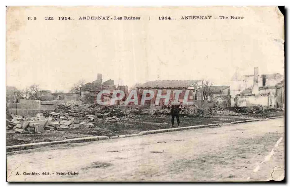 Andernay — Les Ruines — A. Gauthier, édit. - Saint-Dizier - Frente