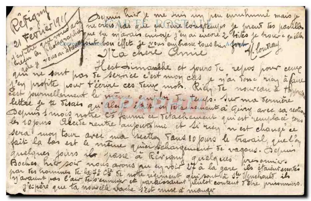 Andernay — Les Ruines — A. Gauthier, édit. - Saint-Dizier - Verso