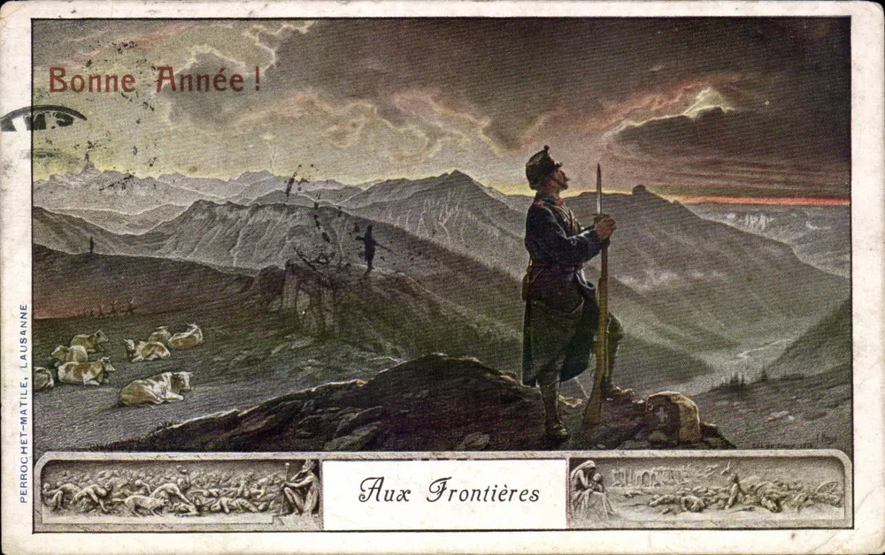 Soldat an den Grenzen — An den Grenzen — Perrochet-Matilie, Lausanne - Vorderseite