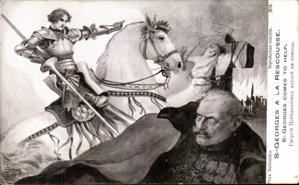 Saint-Georges à la rescousse — Édition Patriotique — Éditeur L. Lapina, Paris - Recto