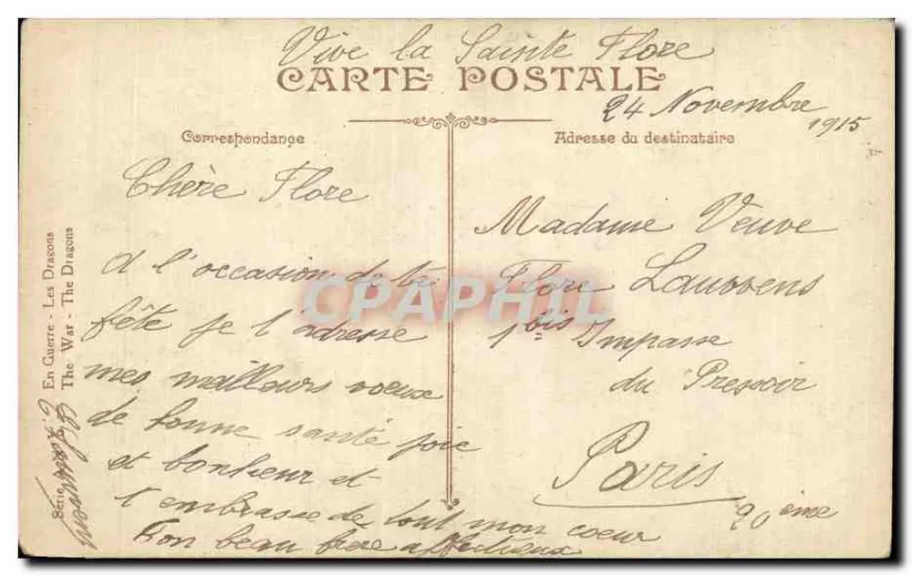 Les Dragons — Série En Guerre — Éditeur non visible - Verso