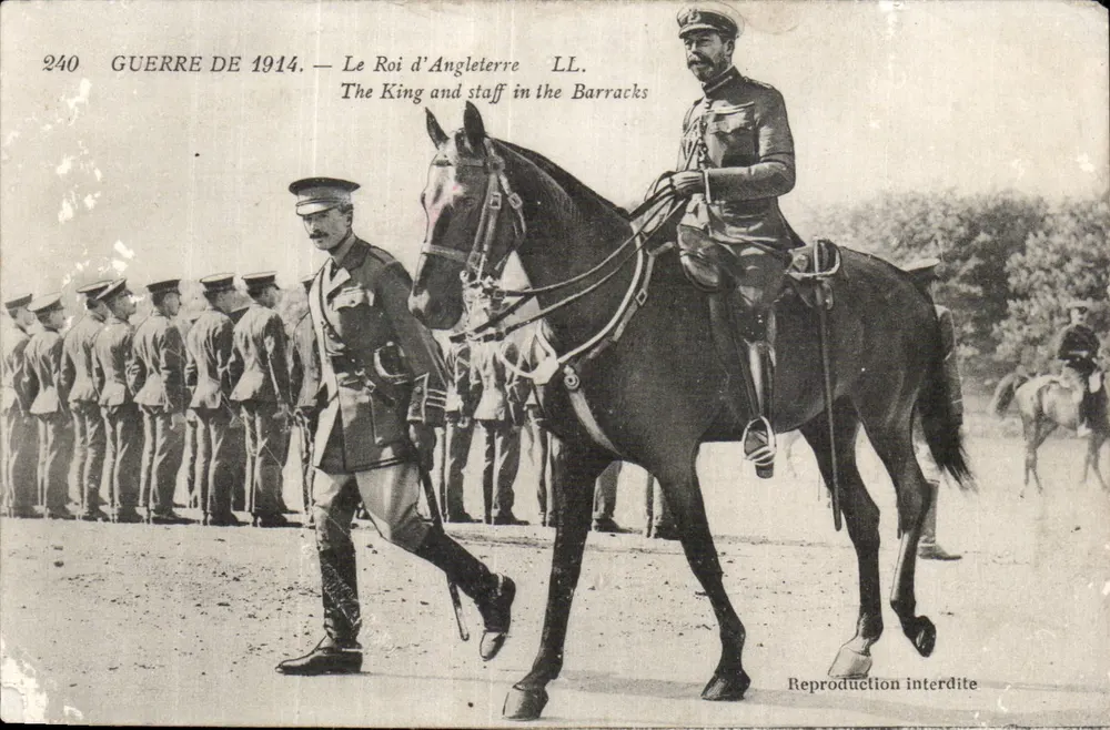 Le Roi d'Angleterre — Le Roi et son état-major dans les casernes — LL. n° 240 - Vorderseite