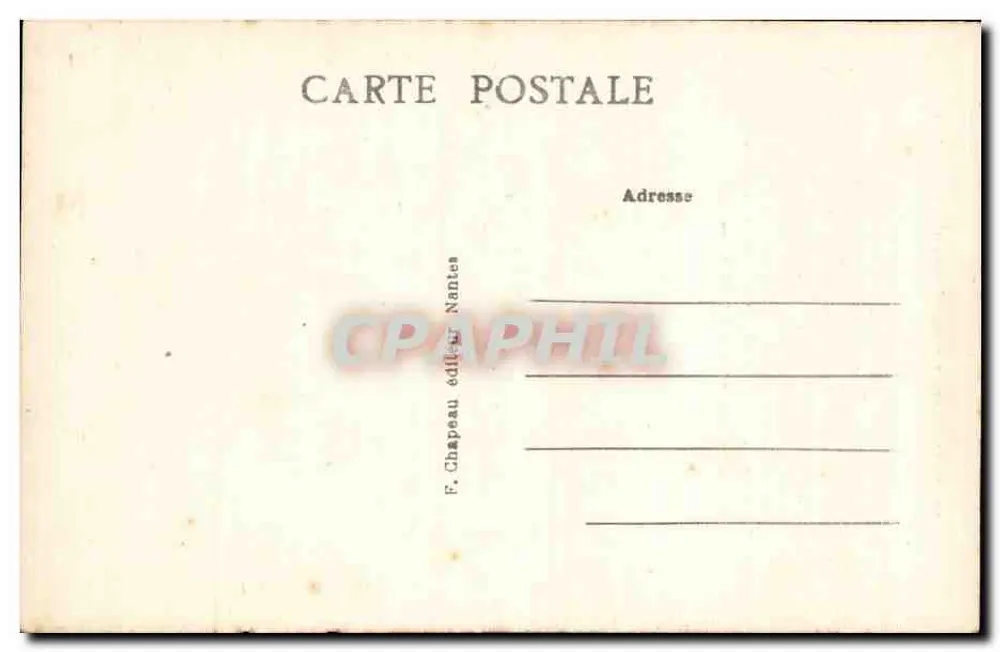 Gilles de Rais (genannt Blaubeard) — gravuriertes Portrait — Verlag F. Chapeau Nantes n°178 - Rückseite