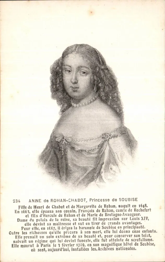 Anne de Rohan-Chabot, Prinzessin von Soubise — Kupferstich — G. Chapeau, Verleger, Nantes, n° 234 - Vorderseite
