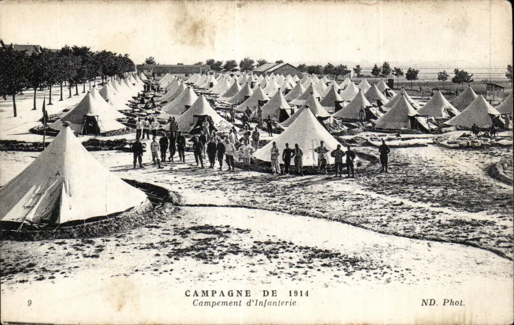 Infanterie-Lager — Kampagne 1914 — ND. Fot. - Vorderseite