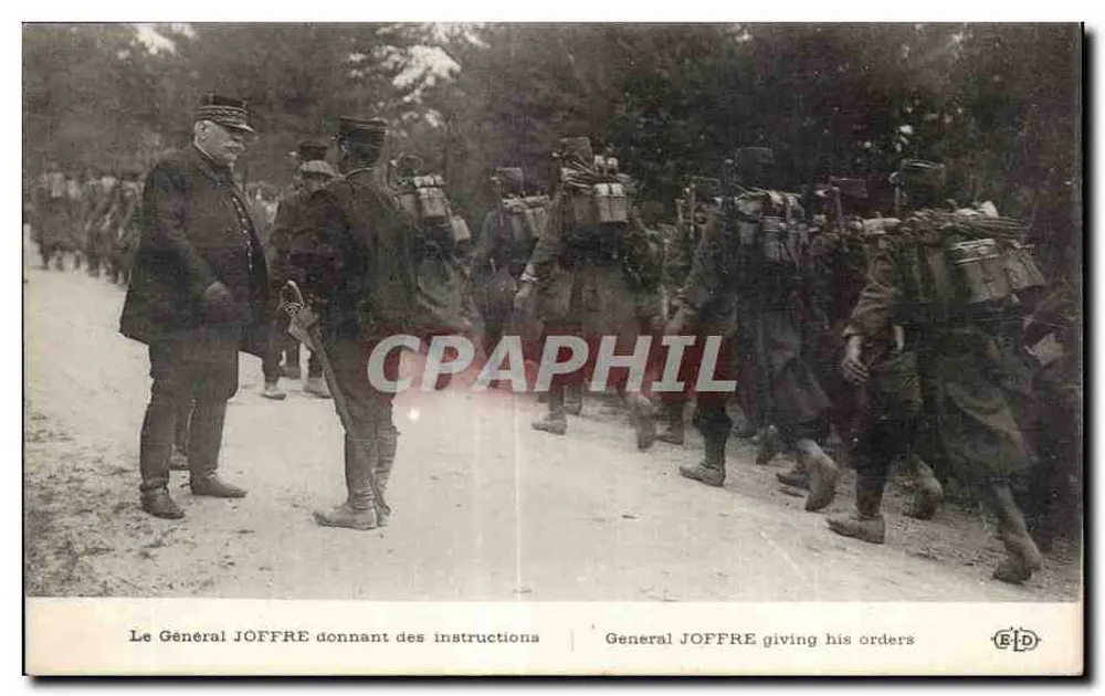 General JOFFRE gibt Anweisungen — Verlag E. Le Deley, Paris - Vorderseite