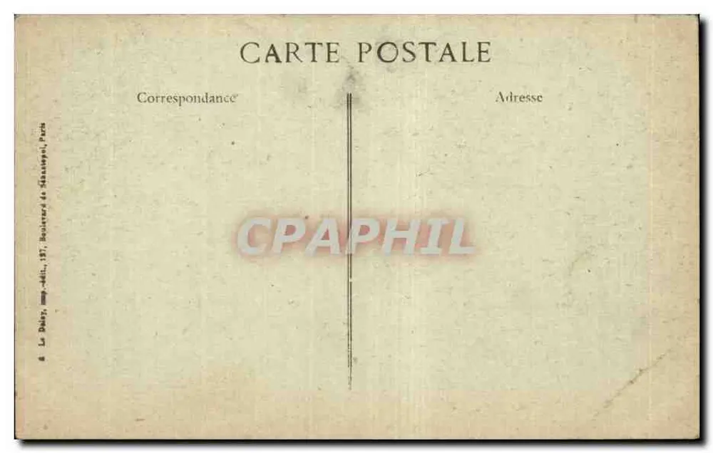 Paris, Revue du 14 juillet 1918 — Das serbische Flagge an den Tuileries — Verlag B.D. n° 157 - Rückseite