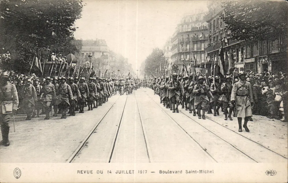 Übersicht vom 14. Juli 1917 — Boulevard Saint-Michel — B.D. (Verlag) - Vorderseite