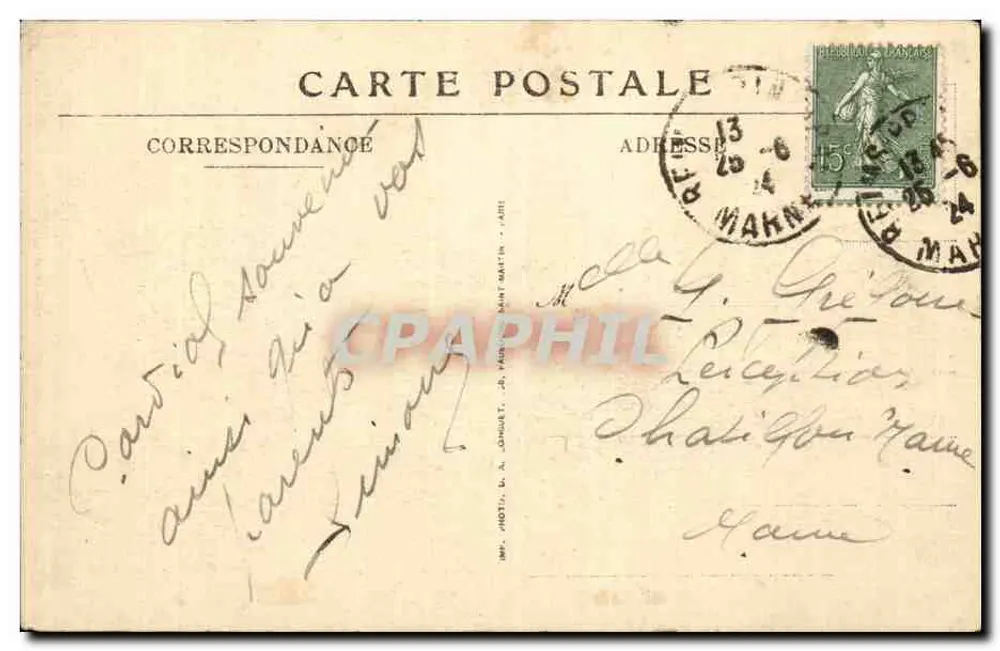 Reims — La Pompelle — Gräber Der Festungsschützer — Jules McCal, Verlag Reims - Rückseite