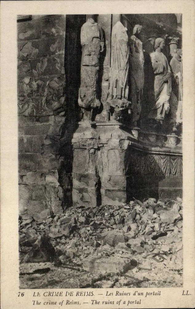 Reims — Ruinen eines Portals — ÉDIA PARIS-VERSAILLES n°76 - Vorderseite