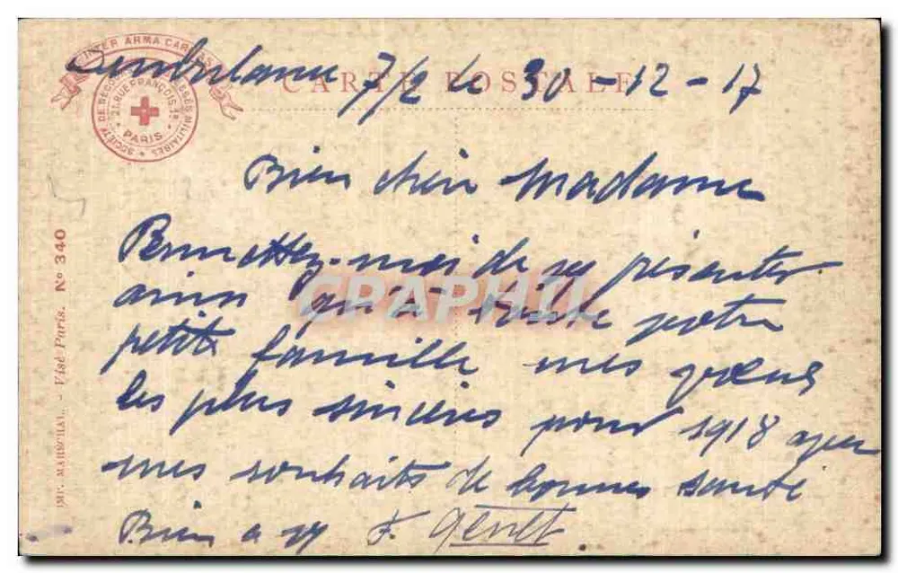 Soldat in der Schützengrube — Kampagne 1914-1915 — Verlag unbekannt - Rückseite