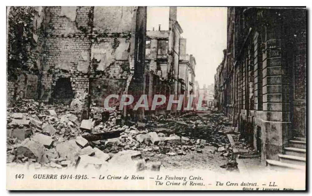 Reims — Le Faubourg Cérès — Zerstörung — Gliche M. Lavesane, Reims, n°147 - Vorderseite
