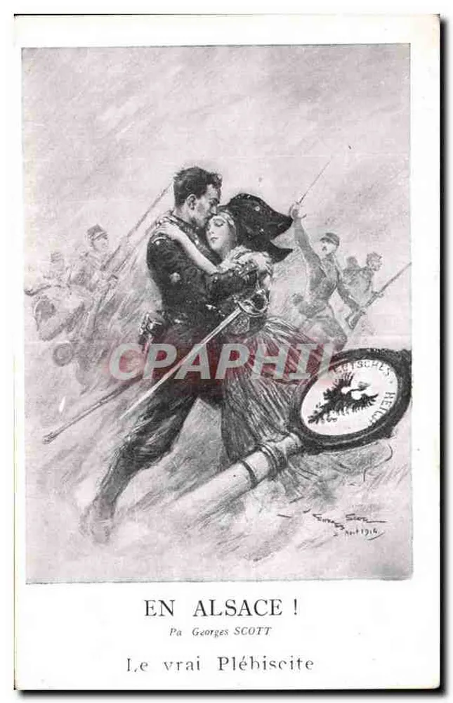 In der Elsass! — Das wahre Referendum — Von Georges Scott, 1916 - Vorderseite