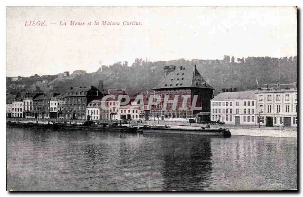 Liège — Die Meuse und das Curtius-Haus — Verlag J.P. - Vorderseite
