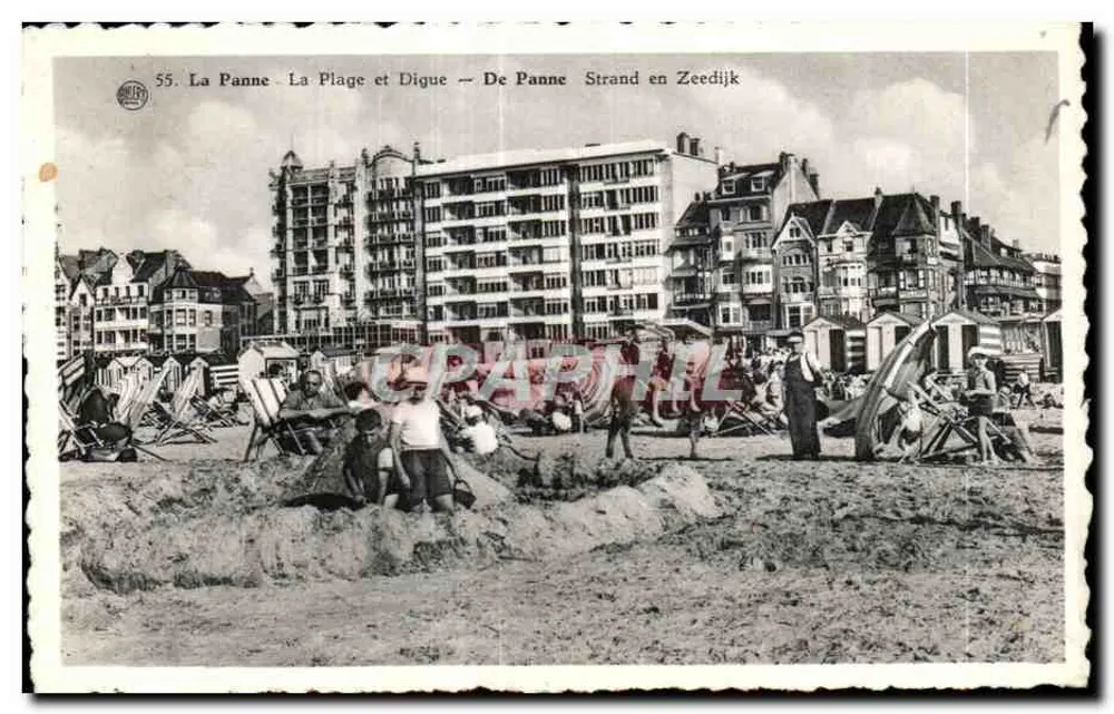La Panne - Die Strände und Dämme — De Panne Strand in Zeedijk — Edition « ELEKANTIA » - Vorderseite