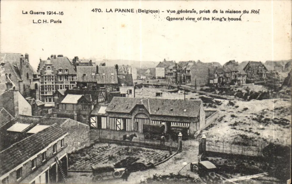 La Panne (Belgien) — Allgemeiner Blick vom Königshaus aus — L.C.H. Paris, Nr. 470 - Vorderseite