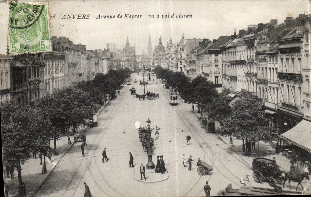 Antwerpen — Avenue de Keyzer von oben gesehen — anonymer Verlag, n° 76 - Vorderseite