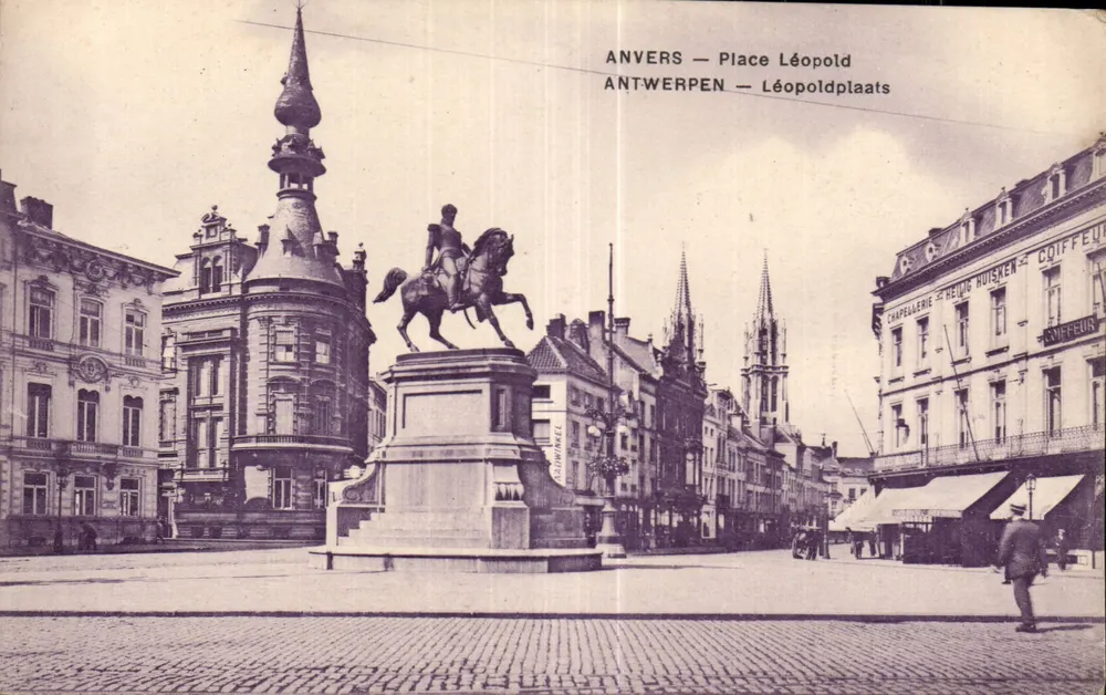 Antwerpia — Plac Léopold — wydawca La Carte d'Art, Bruksela, seria VII nr 5 - Awers