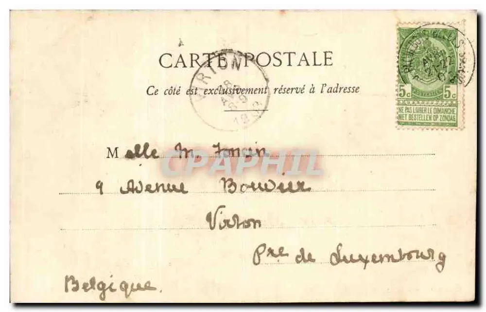 Ostend — Abfahrt der Malle (III) — Verlag Albert Sugg, in Gent - Rückseite