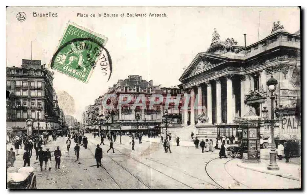 Bruxelles - Place de la Bourse et Boulevard Anspach — Éditeur Ed. Neh, Ligne « Le Plus Grand Bruxelles », n° 121 - Vorderseite