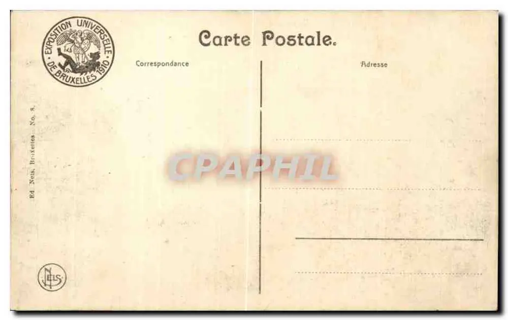 Weltausstellung in Brüssel 1910 — Spanischer Pavillon — Éd. Neus Brüssel Nr. 8 - Rückseite