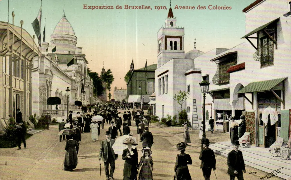 Exposition de Bruxelles, 1910, Avenue des Colonies — Valentin's Series, Nummer 1087 - Vorderseite
