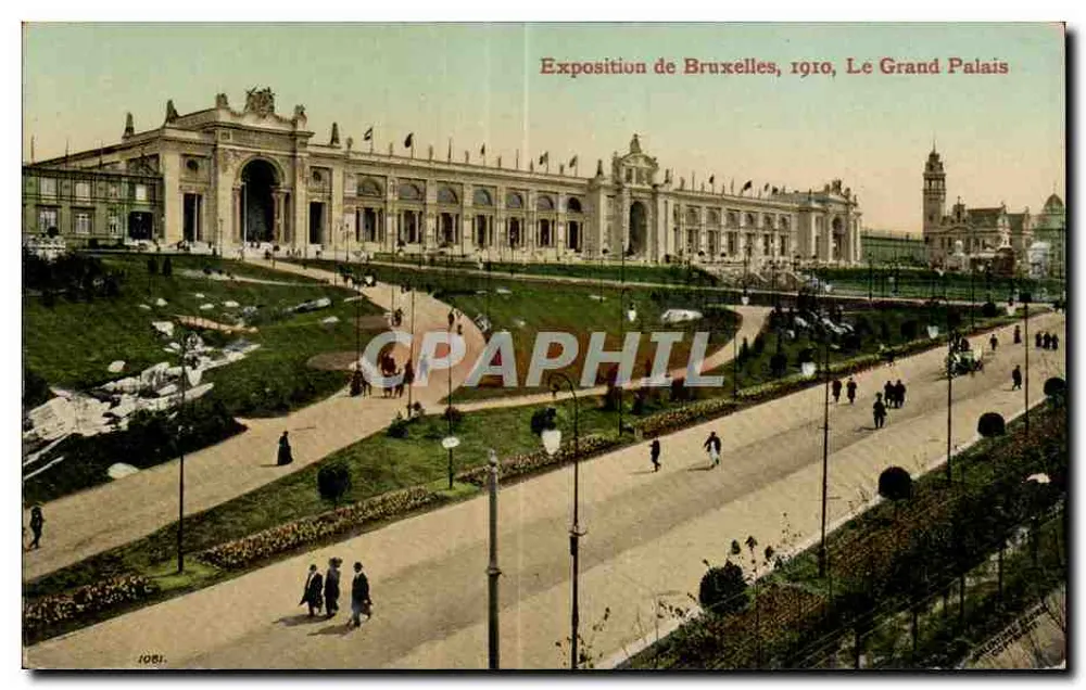 Ausstellung von Brüssel, 1910, Das Große Palais — Verlag VALENTINE & Sons, Serie VALENTINE - Vorderseite