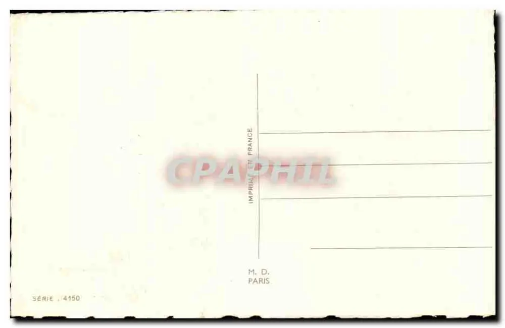 Blumen und Stiefel — Geburtstag — Imprimerie M. D. Paris, Serie 4150 - Rückseite