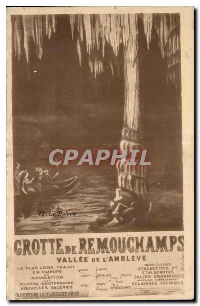 Grotte de Remouchamps — Tal der Amblève — Verlag Desaix, n°12 - Vorderseite