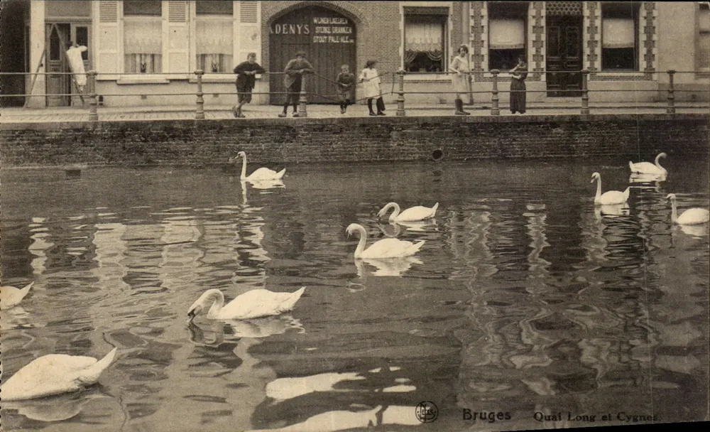 Brügge - Langes Ufer und Schwäne — N.ELS, n° 192 - Vorderseite