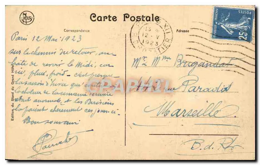 Brüssel - Das Grand Hotel — Verlag N. Leus, Seriennummer nicht sichtbar - Rückseite