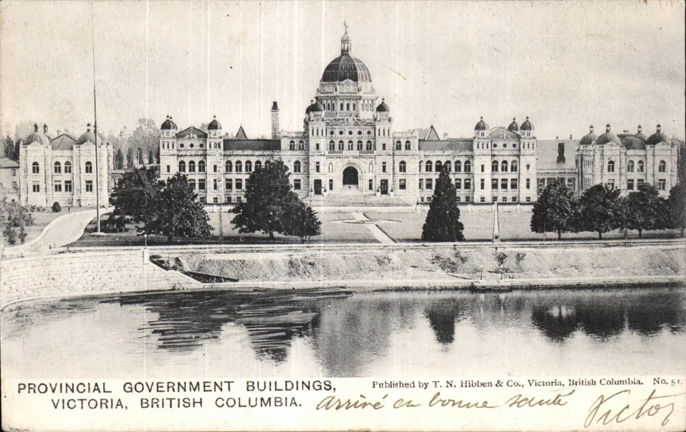 Provinzregierungsgebäude — Victoria, British Columbia — Verlag T. N. Hibben & Co., Victoria, British Columbia. Nr. 51. - Vorderseite