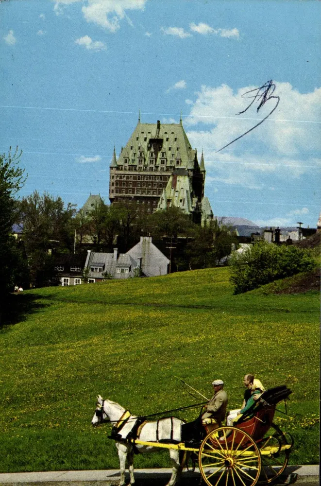 Ansicht von Quebec — Château Frontenac und Kutsche — Verlag Emile Krauac, Nr. 3171 - Vorderseite