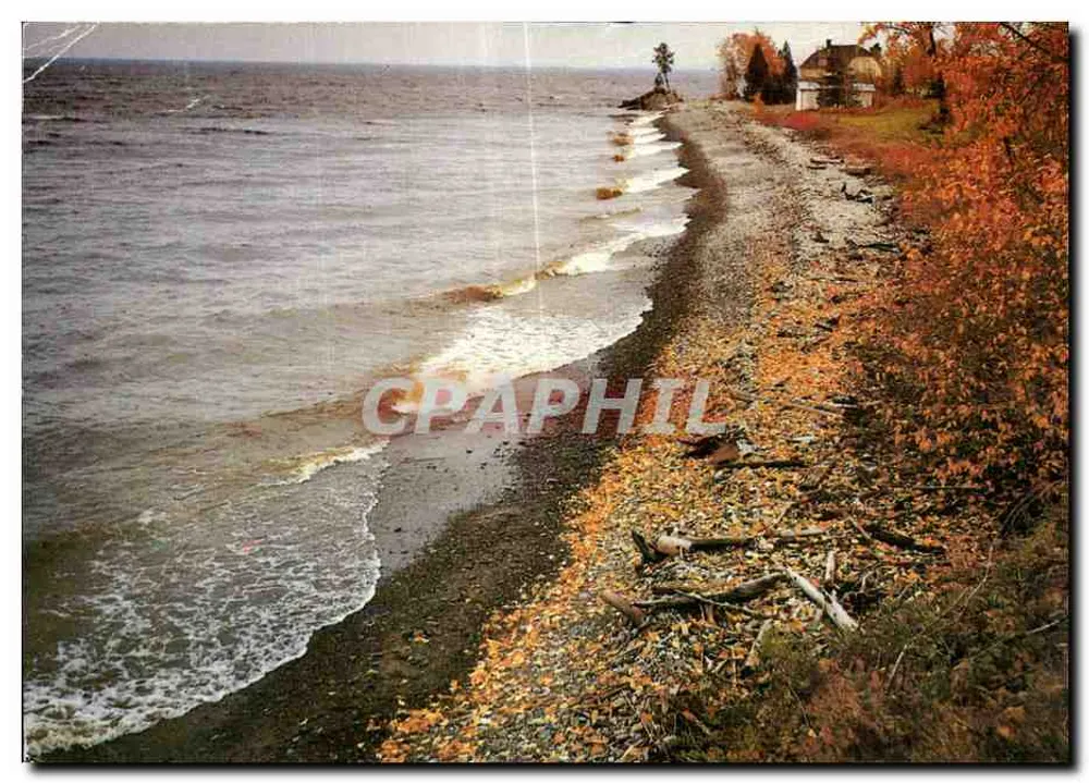 Bordes van het meer Saint-Jean — Herfst — CartOlac Inc. C.P. 513, Alma, Qué. - Voorkant