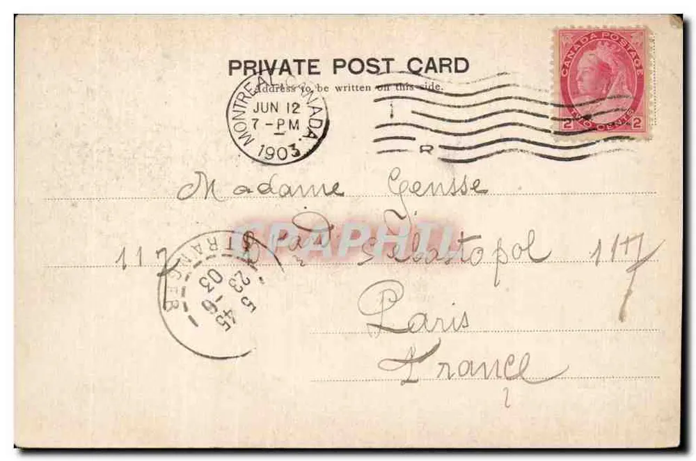 McGill Street im Winter — Montreal Import Co., Montreal, Nr. 432 - Rückseite