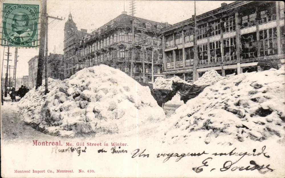 Montréal. Mc. Gill Street im Winter — Montreal Import Co., Nr. 430 - Vorderseite