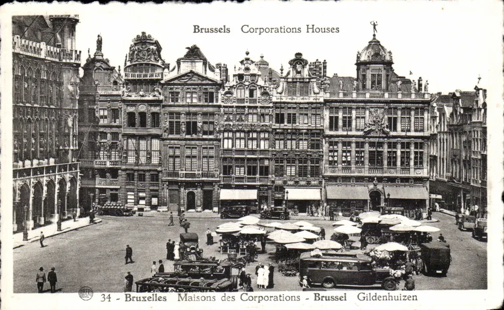 Bruxelas - Casas das Corporações - Gildenhuizen - Fototipia A. Dohna, Bruxelas - Frente