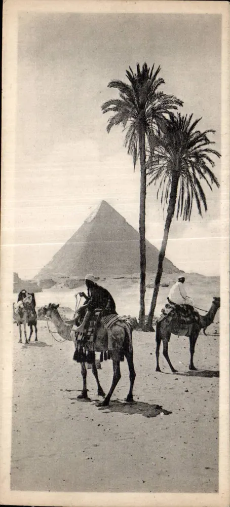 Ägypten — Die beiden Palmen und die Pyramide von Khinkren — LL. - Vorderseite