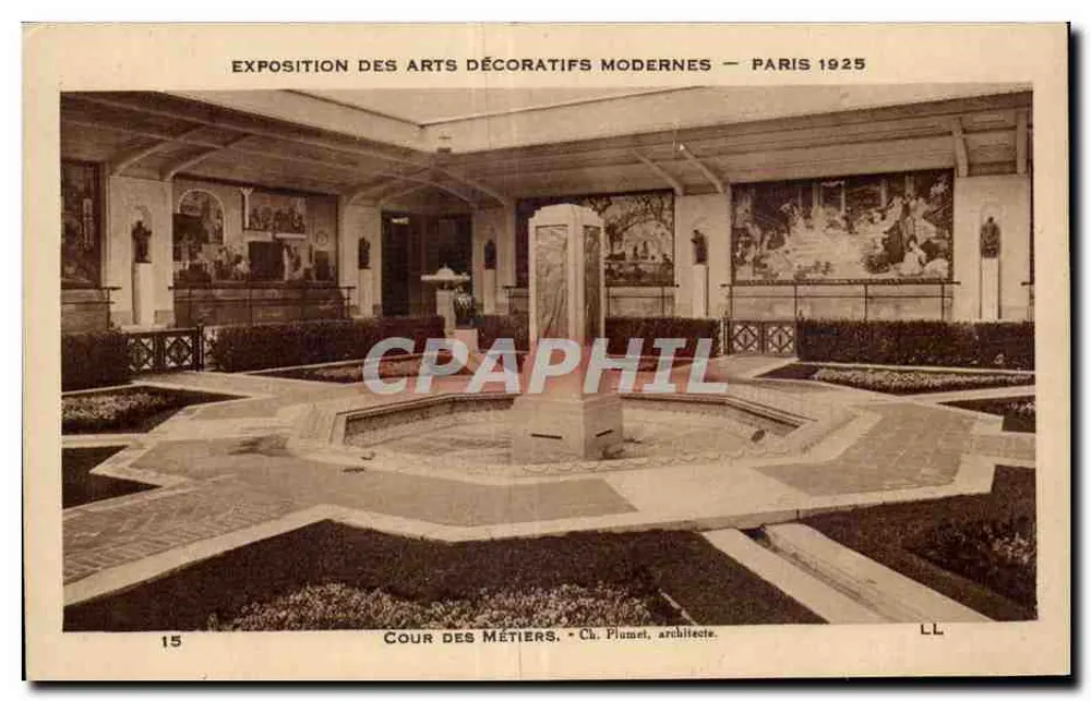 Cour des Métiers — Ausstellung der modernen dekorativen Künste — Paris 1925 — Ch. Plumet, Architekt - Vorderseite