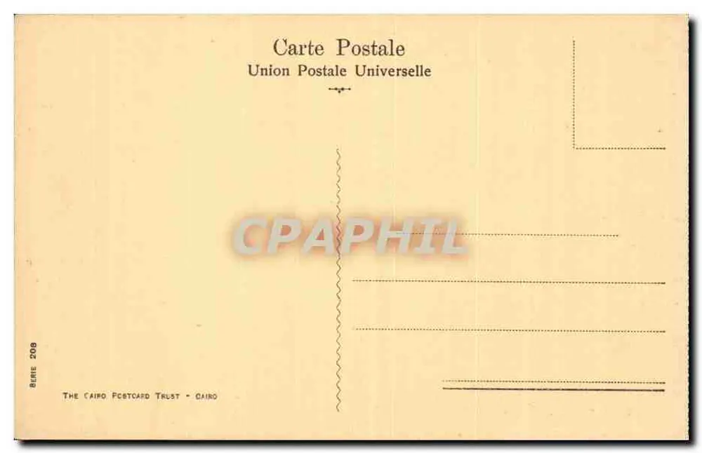 Port Said - Ansicht von Lesseps und dem Kai — The Cairo Postcard Trust, Serie 209 - Rückseite