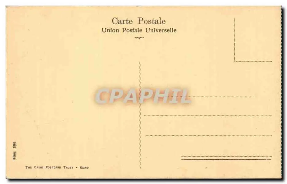 Port Said - O Cais — editor The Cairo Postcard Trust, série 208 - Verso