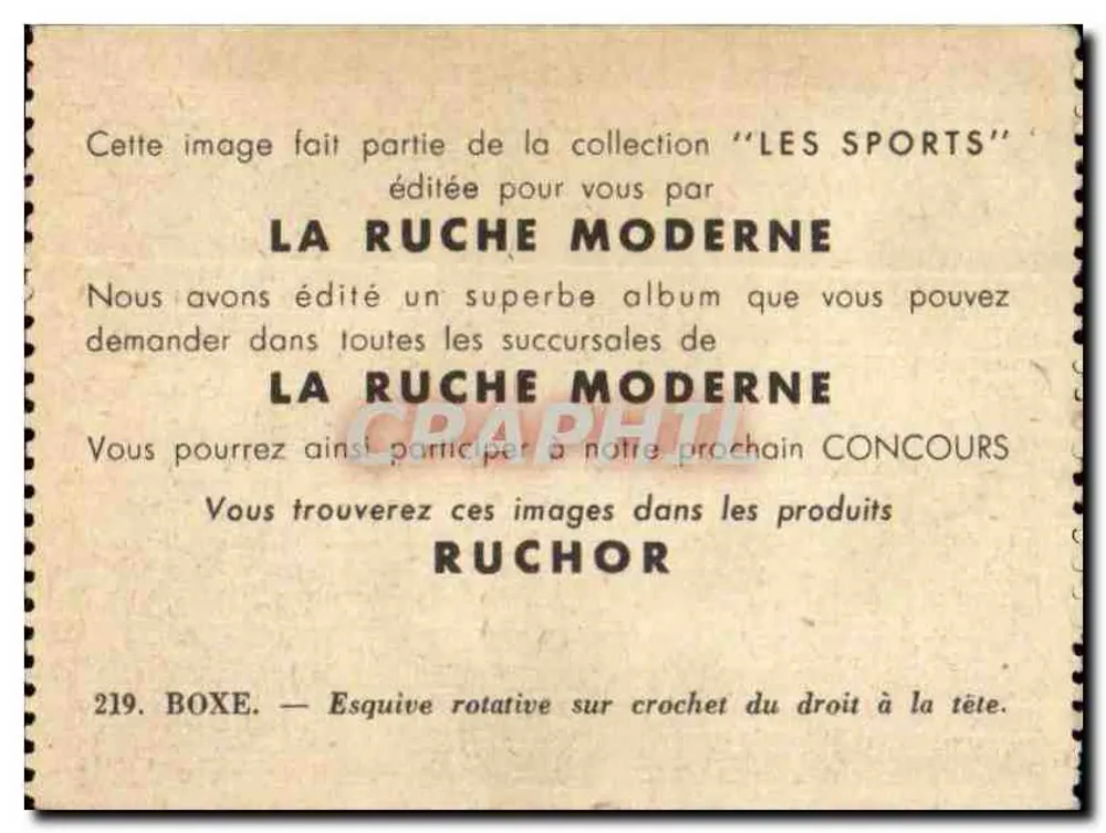 Boxen — Drehung zur Vermeidung eines RechtsHooks am Kopf — La Ruche Moderne, Nr. 219 - Rückseite