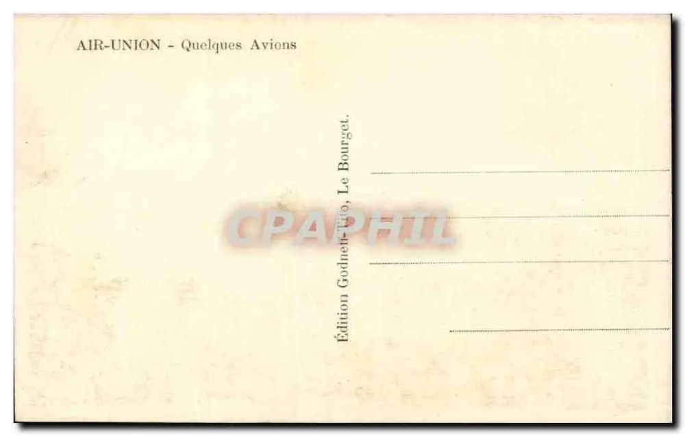 SPAD 56 — Bréguet — Blériot — AIR-UNION - Rückseite