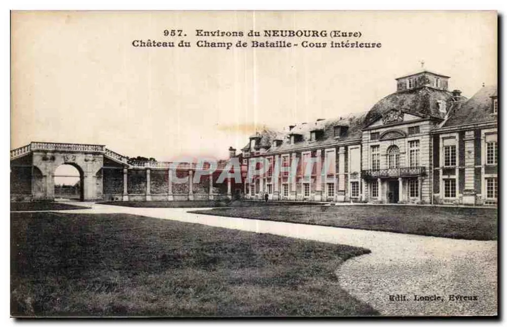 Schloss des Schlachtfelds — Innenhof — Verlag Lonele, Évreux - Vorderseite